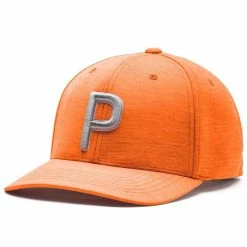 Puma P Snapback Hat -Single Iron Shop golf hat 2020 puma p 110 snapback hat vibrant orange high rise itempicture