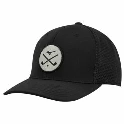 Mizuno Crossed Clubs Mesh Snapback Hat -Single Iron Shop mizuno crossed clubs mesh snapback hat black itempicture