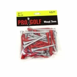 Pro Golf Discount Pro Golf 3 1/4 Inch Wood Tees 25 Pro Golf Discount Pro Golf 3 1/4 Inch Wood Tees -Single Iron Shop pro golf 3 1 4 inch wood tees 3 25 inch red silver 35 pack itempicture