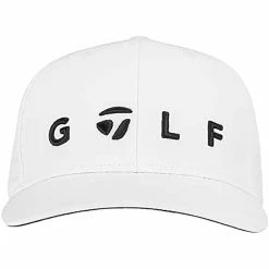TaylorMade Lifestyle Golf Logo Hat -Single Iron Shop taylormade 2022 lifestyle golf logo hat white front itempicture