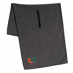 Team Effort NCAA 19" X 41" Grey Microfiber Towel 46 Team Effort NCAA 19" X 41" Grey Microfiber Towel -Single Iron Shop te 31mtg miami hurricanes 1