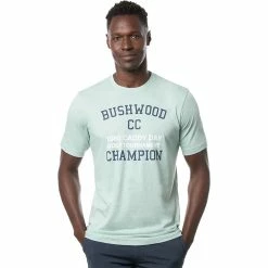 TravisMathew Caddy Day Mens Golf T-Shirt -Single Iron Shop 10542 HTHRNEPTUNGRN