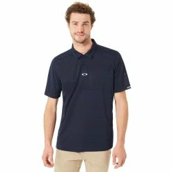 Oakley Aero Stripe Jacquard Mens Golf Polo 8 Oakley Aero Stripe Jacquard Mens Golf Polo -Single Iron Shop 10850 6ACFATHOM