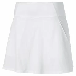 PUMA Golf Puma PWRSHAPE Solid Woven 16in Womens Golf Skort -Single Iron Shop 11538 02WHITE