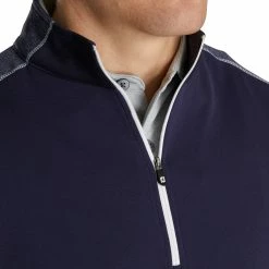 FootJoy Tonal Heather Mens Golf 1/2 Zip -Single Iron Shop 11720 NAVY 2 895d42c3 e8d6 4e72 97dd 6ef488261124