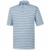 FootJoy Multistripe Light Blue Mens Golf Polo