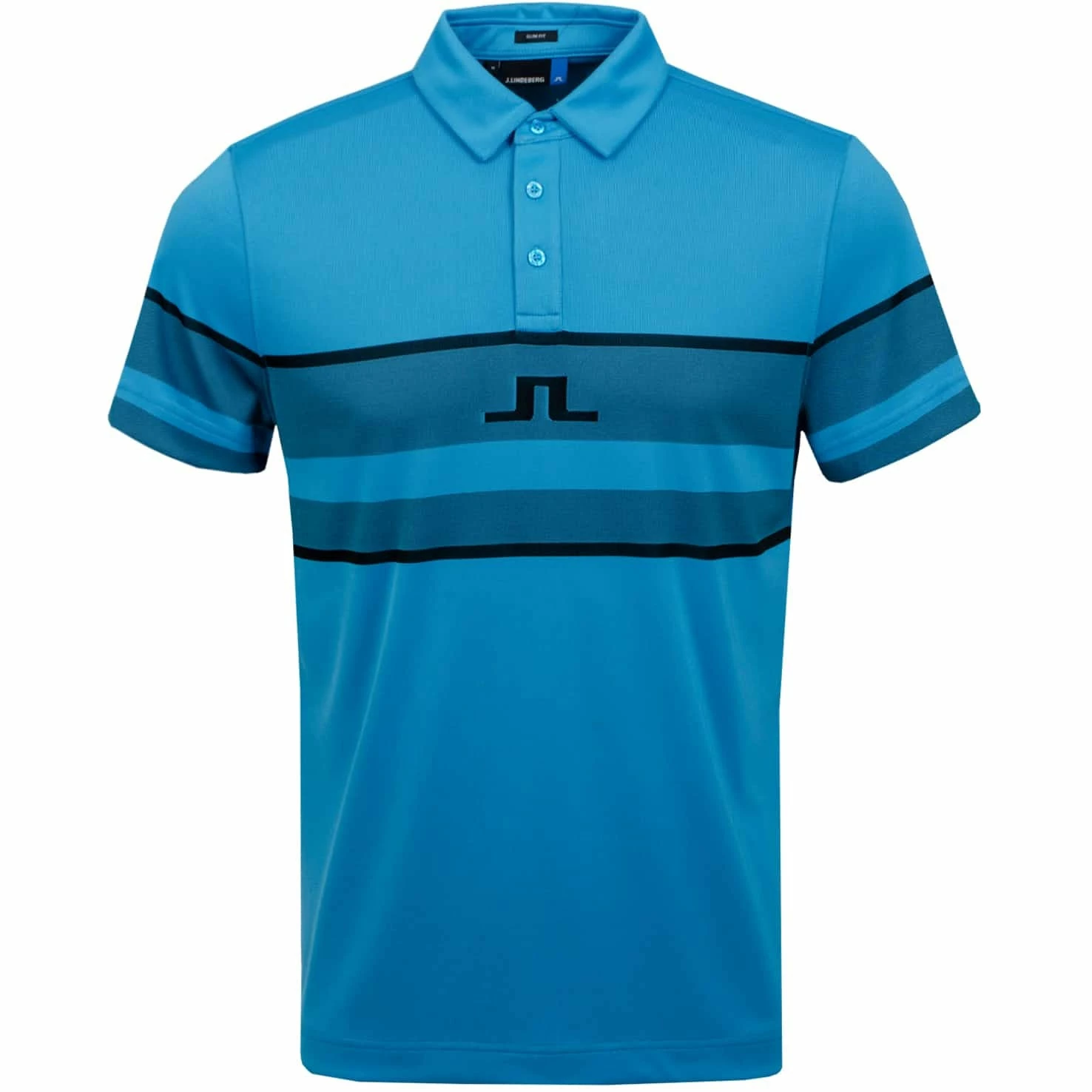 J.Lindeberg J. Lindeberg Cole Slim Jacquard Mens Golf Polo 1 J.Lindeberg J. Lindeberg Cole Slim Jacquard Mens Golf Polo