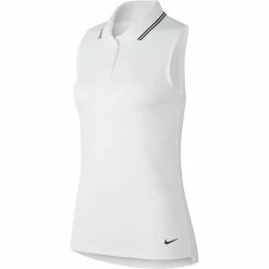 Nike Golf Nike Dri-FIT Victory Solid Womens Sleeveless Golf Polo -Single Iron Shop 13304 100WHITE