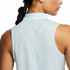 Nike Golf Nike Dri-FIT Victory Solid Womens Sleeveless Golf Polo -Single Iron Shop 13304 449TOPAZMIST 2