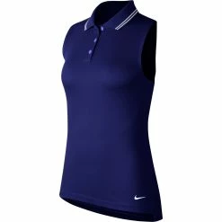 Nike Golf Nike Dri-FIT Victory Solid Womens Sleeveless Golf Polo -Single Iron Shop 13304 492BLUEVOID