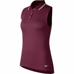 Nike Golf Nike Dri-FIT Victory Solid Womens Sleeveless Golf Polo -Single Iron Shop 13304 671VILLIANRED
