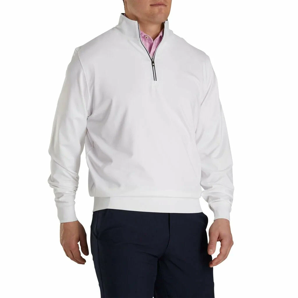 FootJoy Half Zip White Mens Golf Pullover 1 FootJoy Half Zip White Mens Golf Pullover