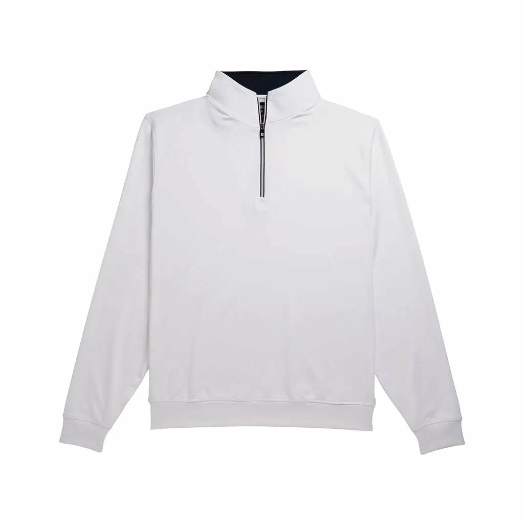 FootJoy Half Zip White Mens Golf Pullover 4 FootJoy Half Zip White Mens Golf Pullover - Image 4