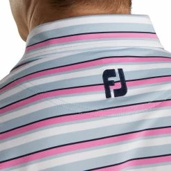 FootJoy Lisle Multi Strip Self Collar Mens Golf Polo -Single Iron Shop 13488 2