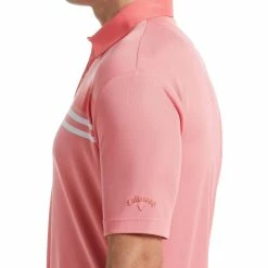 Callaway Birdseye Block Mens Golf Polo -Single Iron Shop 17876 SUNKISTCORAL 1