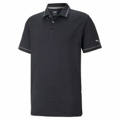 PUMA Golf Puma CLOUDSPUN Monarch Mens Golf Polo -Single Iron Shop 18047 PUMABLKHTHR 6ca957dd 947f 4ef2 9b79 7154cb6fc3b7