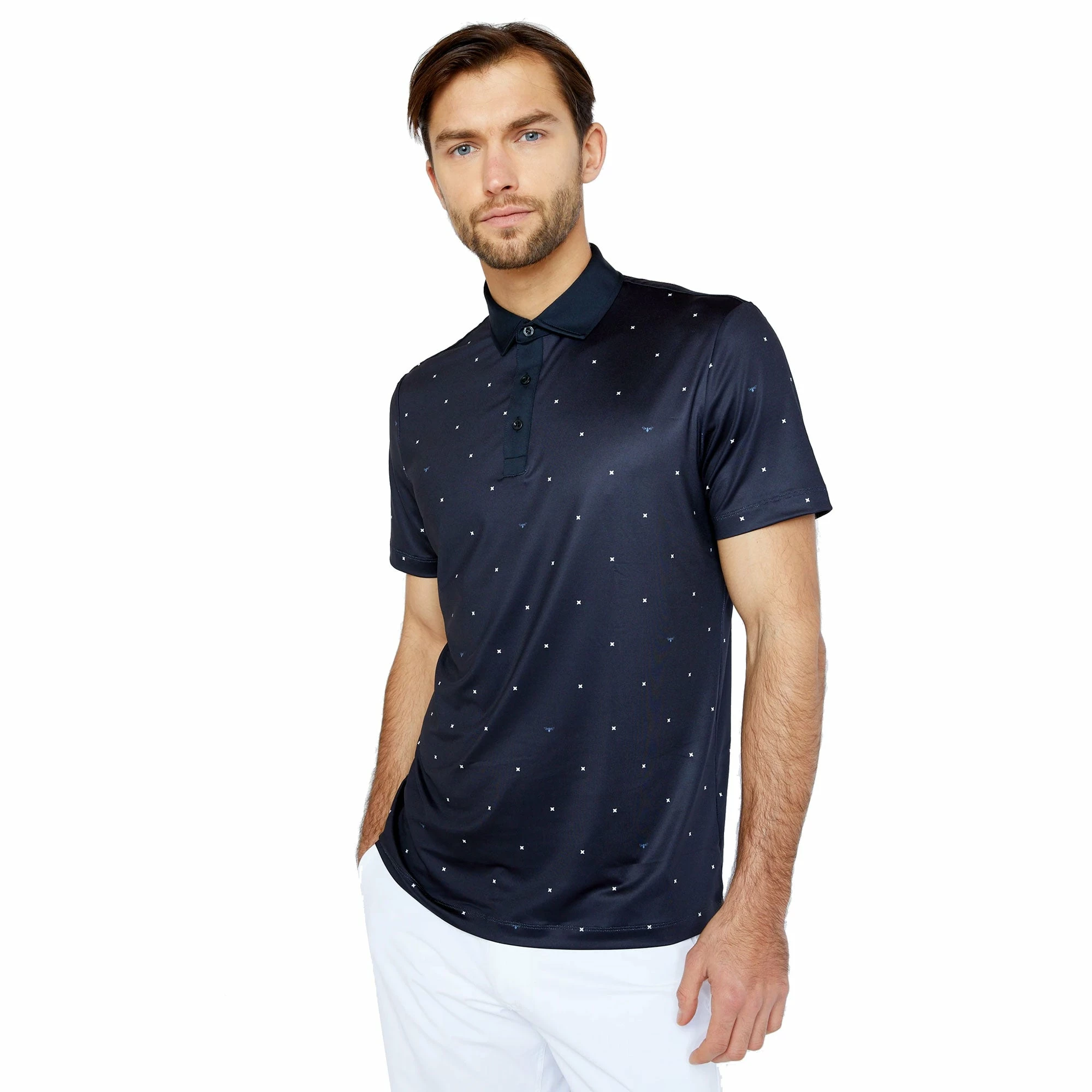 Redvanly Grant Black Mens Golf Polo 1 Redvanly Grant Black Mens Golf Polo