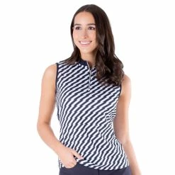 NVO Savanna Mock Womens Sleeveless Golf Polo -Single Iron Shop 18445 NAVY400 fc8485ce 7a7e 4d82 82fb eacf18ba1381