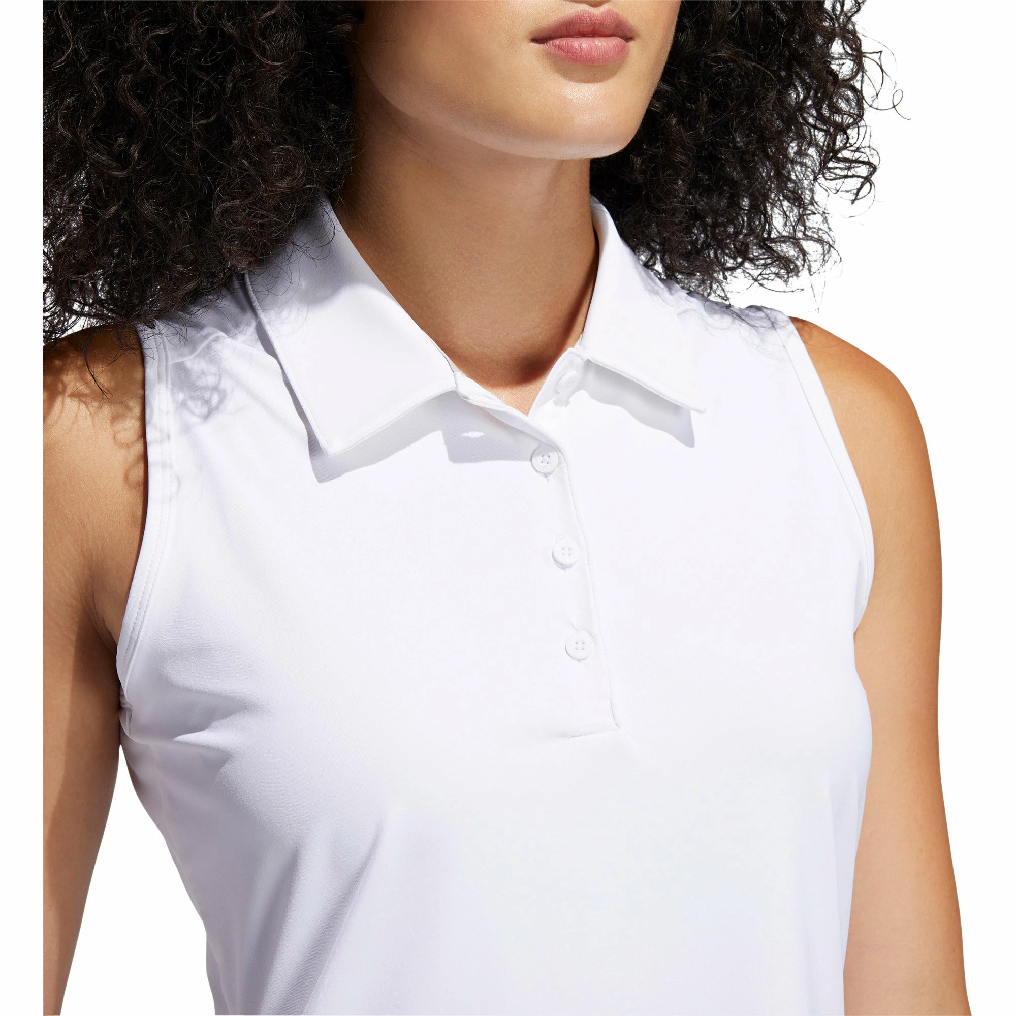 Adidas Golf Adidas Ultimate365 White Womens Golf Polo 3 Adidas Golf Adidas Ultimate365 White Womens Golf Polo - Image 3