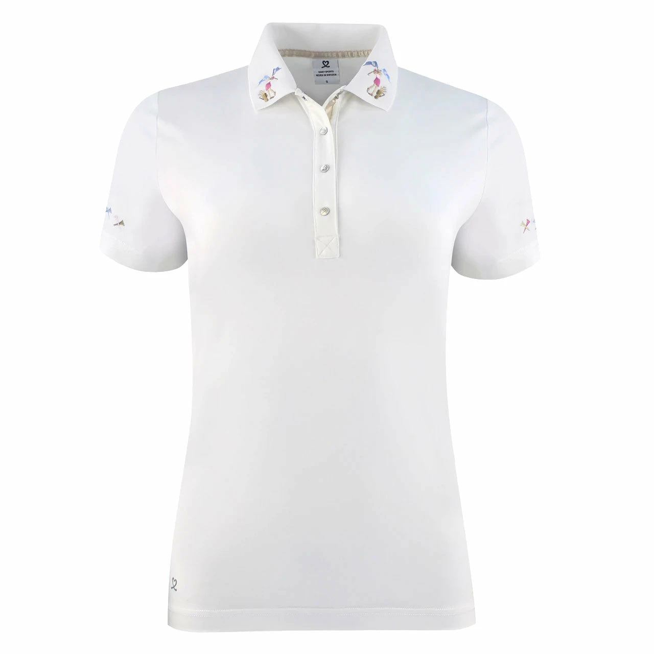 Daily Sports Selma White Womens Golf Polo 1 Daily Sports Selma White Womens Golf Polo