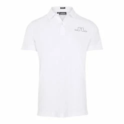 J.Lindeberg J. Lindeberg Bridge Amer Fit White Mens Golf Polo