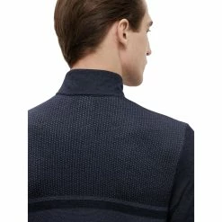 J.Lindeberg J. Lindeberg Joey Mens Seamless Quarter Zip Golf Pullover -Single Iron Shop 19484 NAVYMELANGE 2 56df3554 b22d 42d8 8ce1 8f091262604d