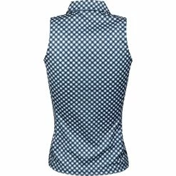 J.Lindeberg J. Lindeberg Dena Printed Womens Sleeveless Golf Polo 2021 -Single Iron Shop 19689 GINGHAMNVYWHT 1 f7f0b6b1 5b94 420e a343 d8c9fb4c609c
