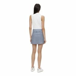 J.Lindeberg J. Lindeberg Amelie Mid Printed 16.5in Womens Golf Skort -Single Iron Shop 19697 GINGHAMNVYWHT 1 8414f643 6d2d 4d78 a1ff 100dc1bc85cd