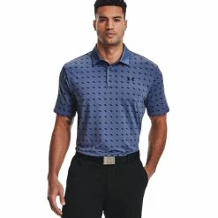 Under Armour Playoff 2.0 Mens Golf Polo -Single Iron Shop 19909 MINERLBLUE470