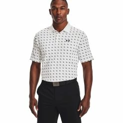 Under Armour Playoff 2.0 Mens Golf Polo -Single Iron Shop 19909 WHITEBLACK132