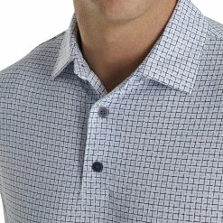 FootJoy Lisle Open Weave Print Self Collar White Mens Golf Polo -Single Iron Shop 20226 WHTNVYLAGOON 2 5a4cfbe7 b66a 45c6 8653 5eec03acfbef