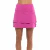 Lucky In Love Snap To It Passion Pink 15.5in Womens Golf Skort