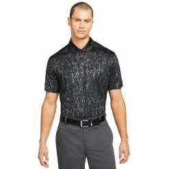 Nike Golf Nike Dri-Fit Vapor GRFX Mens Golf Polo -Single Iron Shop 20566 BLACK010