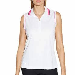 GGBlue Kathy Womens Sleeveless Golf Polo -Single Iron Shop 20905 WHTBLOSOM4522