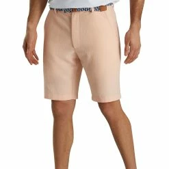 FootJoy Southern Living Performance Seersucker Peach Mens Golf Shorts
