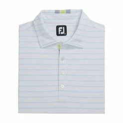 FootJoy Pique Mixed Stripe Self Collar White-Ice Blue Mens Golf Polo -Single Iron Shop 21004 WHITEICEBLUE 3 8b8e43b4 e5ba 4da0 a6c6 58604251fd5f