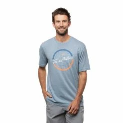 TravisMathew Mixologist Heather Federal Blue Mens Golf T-Shirt