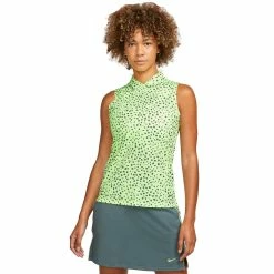 Nike Golf Nike Dri-FIT Victory HO Printed Womens Golf Polo -Single Iron Shop 21347 LIMEGLOW345