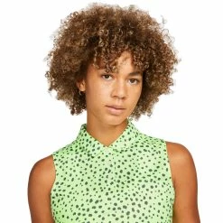 Nike Golf Nike Dri-FIT Victory HO Printed Womens Golf Polo -Single Iron Shop 21347 LIMEGLOW345 1