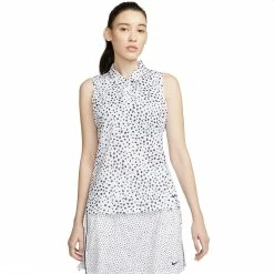 Nike Golf Nike Dri-FIT Victory HO Printed Womens Golf Polo -Single Iron Shop 21347 WHITE100