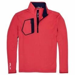 Polo Ralph Lauren RLX Ralph Lauren Driver Sunset Red Mens Golf 1/2 Zip