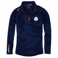 Polo Ralph Lauren RLX Ralph Lauren Ryder Cup Mesh Camo Jacquard Womens Golf 1/4 Zip