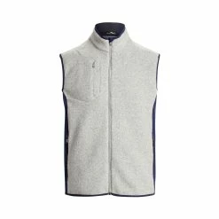 Polo Ralph Lauren RLX Ralph Lauren Fleece Hybrid Light Grey Heather Mens Golf Vest