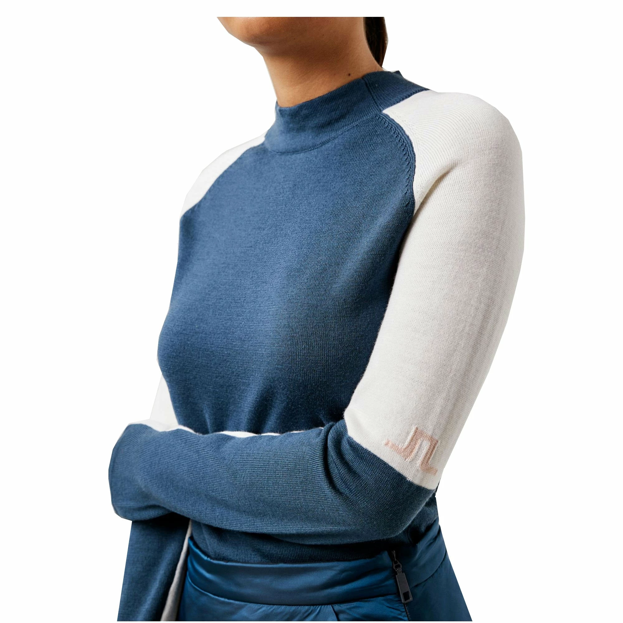 J.Lindeberg J. Lindeberg Leila Knitted Orion Blue Womens Golf Sweater 2 J.Lindeberg J. Lindeberg Leila Knitted Orion Blue Womens Golf Sweater - Image 2