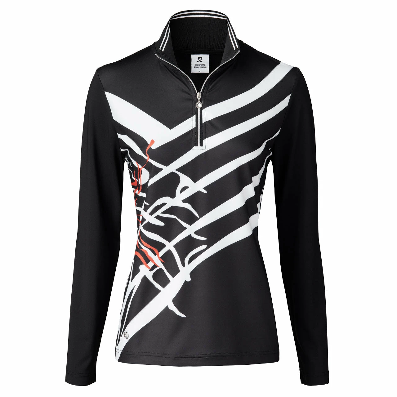 Daily Sports Veriane Black Womens Golf 1/2 Zip 2 Daily Sports Veriane Black Womens Golf 1/2 Zip - Image 2