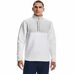 Under Armour Storm Daytona Mens Golf 1/2 Zip -Single Iron Shop 22482 WHITEHALO100