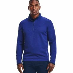 Under Armour Storm SweaterFleece Mens Golf 1/2 Zip 25 Under Armour Storm SweaterFleece Mens Golf 1/2 Zip -Single Iron Shop 22487 ROYAL400