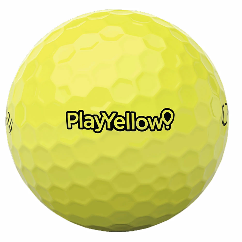 Callaway Supersoft Play Yellow Golf Balls - Sleeve 2 Callaway Supersoft Play Yellow Golf Balls - Sleeve - Image 2