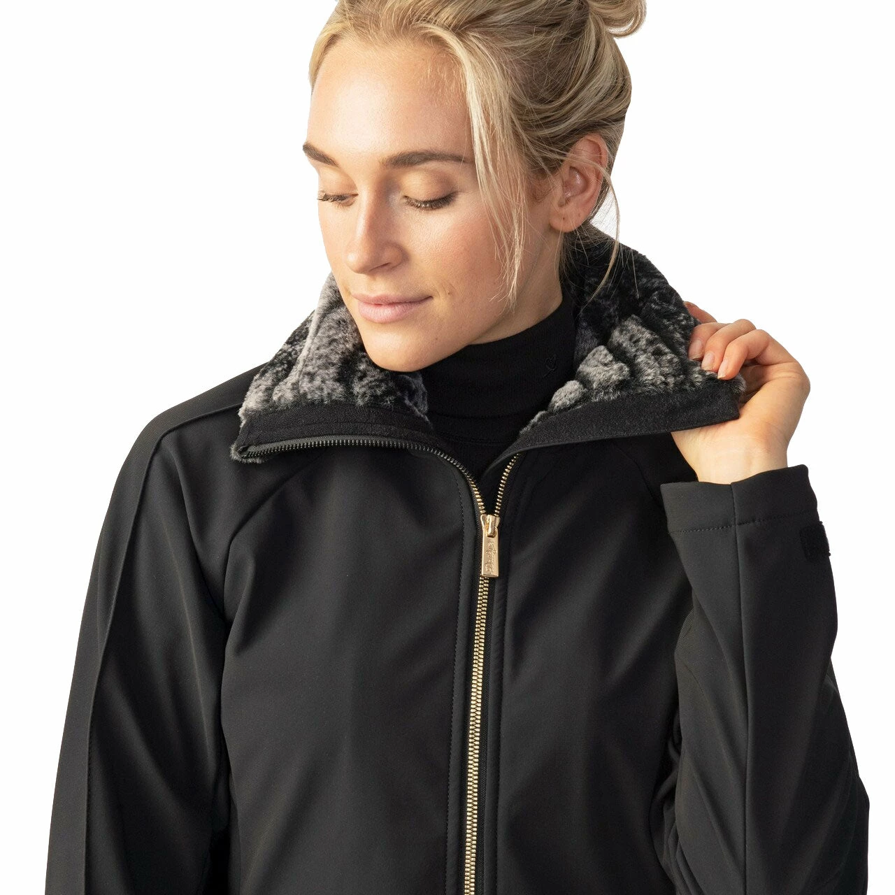 Daily Sports Alexia Black Womens Golf Jacket 2 Daily Sports Alexia Black Womens Golf Jacket - Image 2
