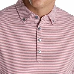 FootJoy Feeder Stripe Lisle Heather Merlot Mens Golf Polo 5 FootJoy Feeder Stripe Lisle Heather Merlot Mens Golf Polo -Single Iron Shop 22709 HTHRMERLOTWHT 2 f6c533c5 7c78 4af3 8a78 4e4910cfcd29